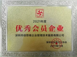 2021年優(yōu)秀會(huì)員企業(yè)證書(shū)